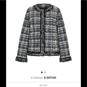 Giambattista Valli tweed print down puffer jacket
